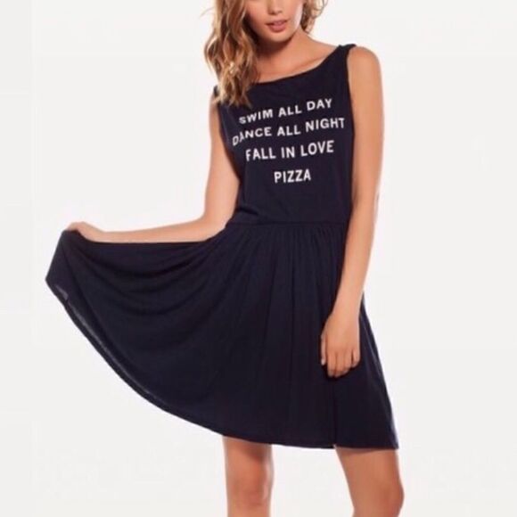 WILDFOX Blue Swim All Day Tank Dress Size … - Picture 2 of 9